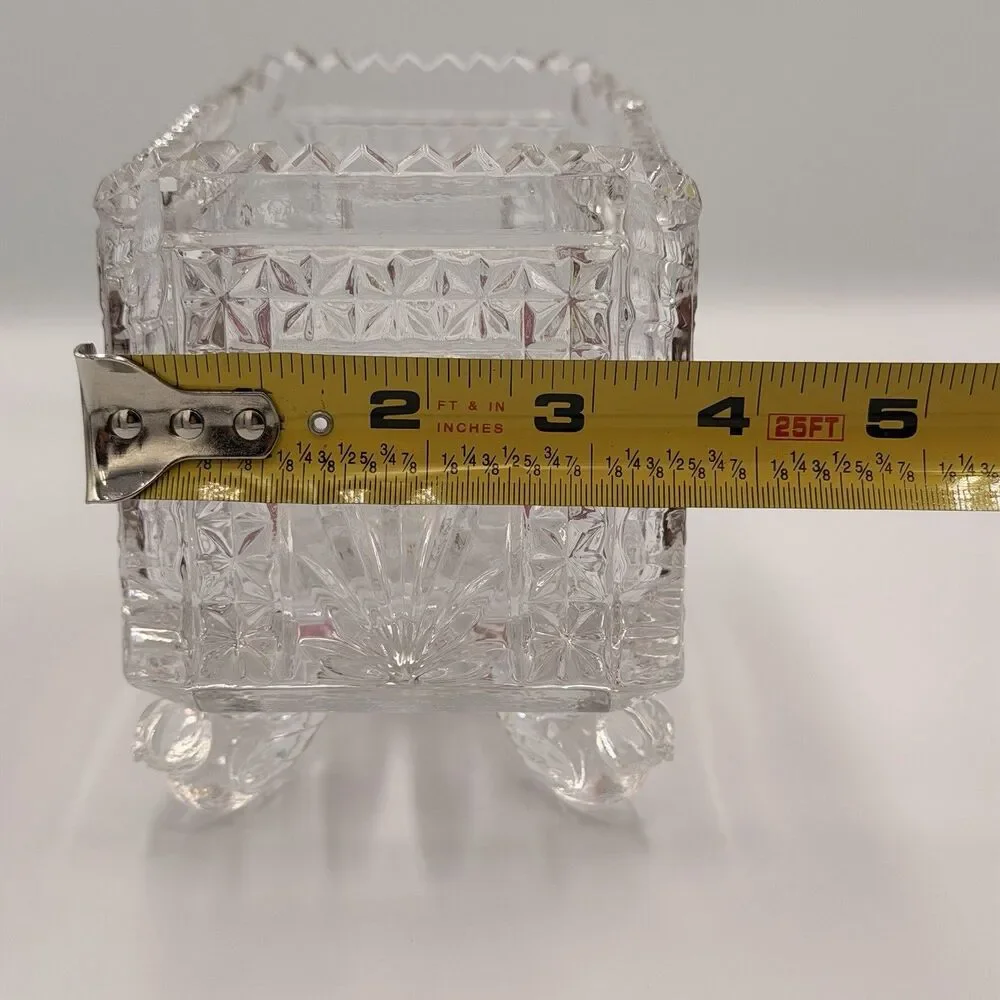 Hofbauer Byrdes Ruby Red Bird 4-Footed Bowl Trinket Candy Dish 24% Lead Crystal
